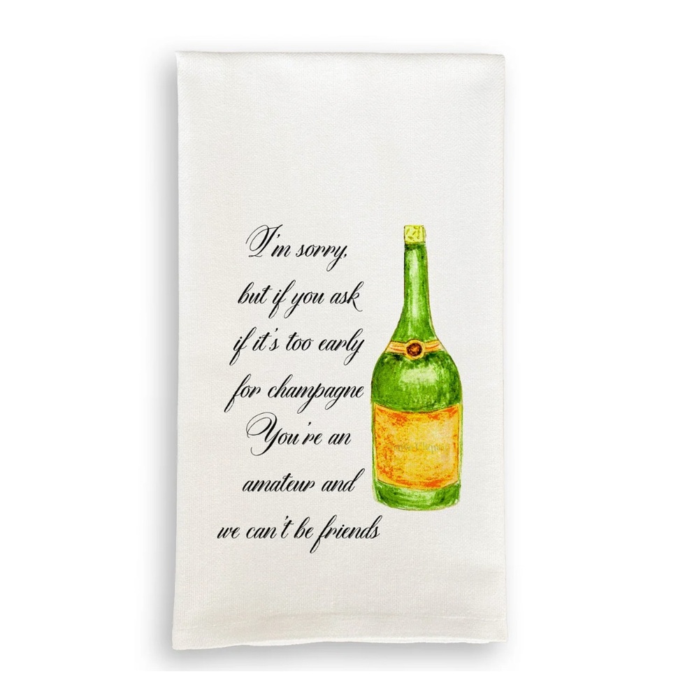 NEW French Graffiti Drink Champagne Dish Towel